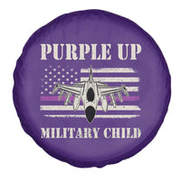 Purple Up For Military Kids Spare Tire Cover Month of Military Child Kids Air Force US Flag