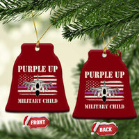 Purple Up For Military Kids Ceramic Ornament Month of Military Child Kids Air Force US Flag - Wonder Print Shop