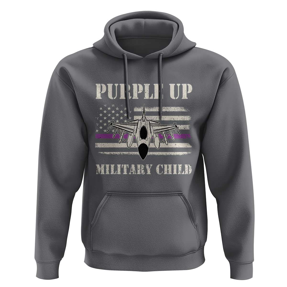 Purple Up For Military Kids Hoodie Month of Military Child Kids Air Force US Flag