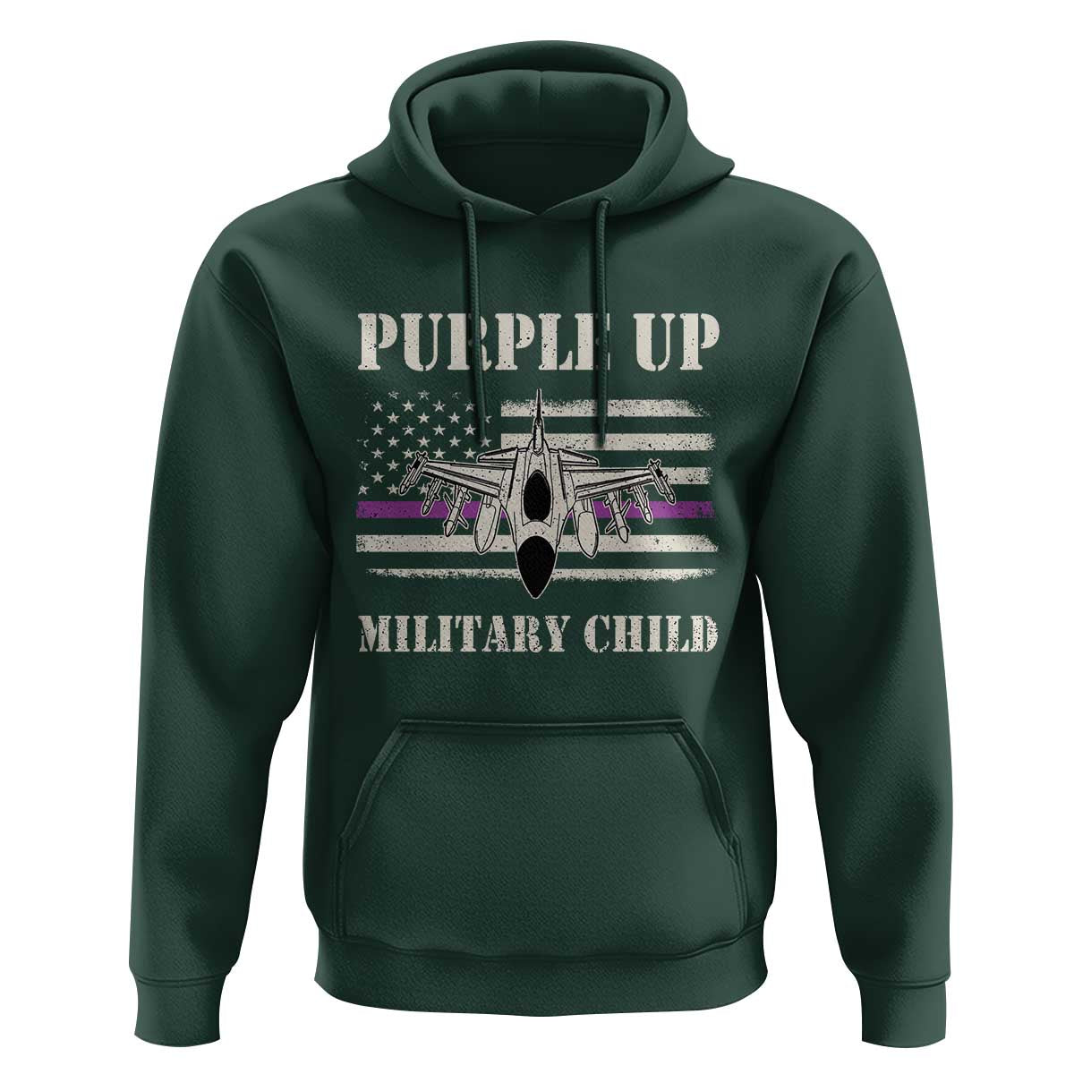 Purple Up For Military Kids Hoodie Month of Military Child Kids Air Force US Flag