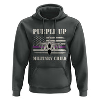 Purple Up For Military Kids Hoodie Month of Military Child Kids Air Force US Flag