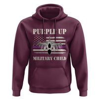 Purple Up For Military Kids Hoodie Month of Military Child Kids Air Force US Flag