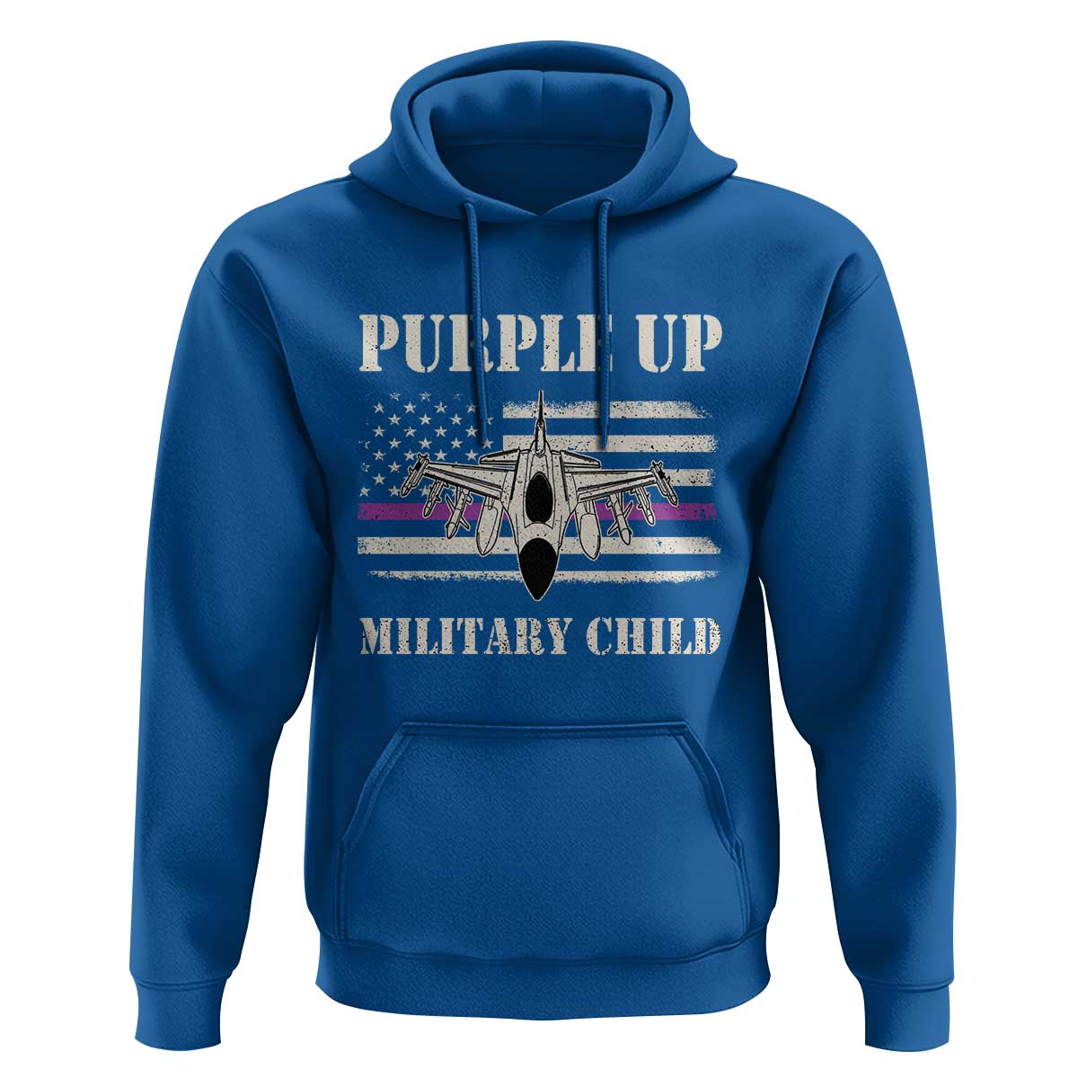 Purple Up For Military Kids Hoodie Month of Military Child Kids Air Force US Flag