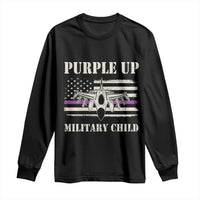 Purple Up For Military Kids Long Sleeve Shirt Month of Military Child Kids Air Force US Flag