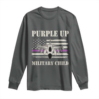 Purple Up For Military Kids Long Sleeve Shirt Month of Military Child Kids Air Force US Flag