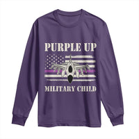 Purple Up For Military Kids Long Sleeve Shirt Month of Military Child Kids Air Force US Flag