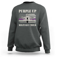 Purple Up For Military Kids Sweatshirt Month of Military Child Kids Air Force US Flag