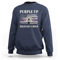 Purple Up For Military Kids Sweatshirt Month of Military Child Kids Air Force US Flag