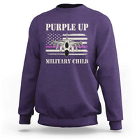 Purple Up For Military Kids Sweatshirt Month of Military Child Kids Air Force US Flag