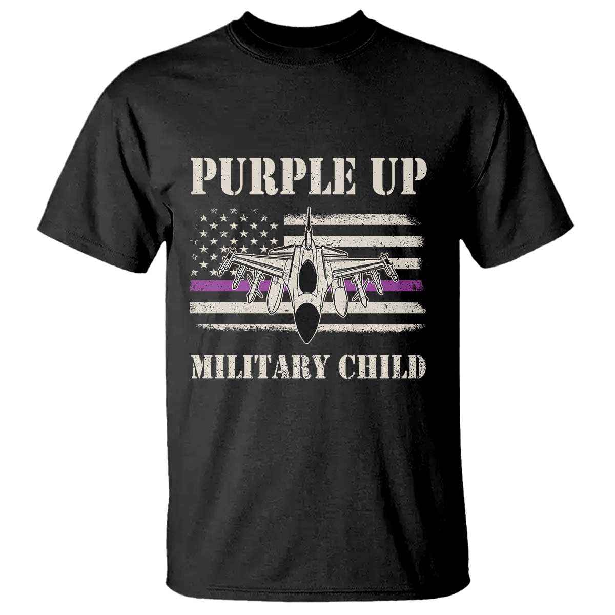 Purple Up For Military Kids T Shirt Month of Military Child Kids Air Force US Flag
