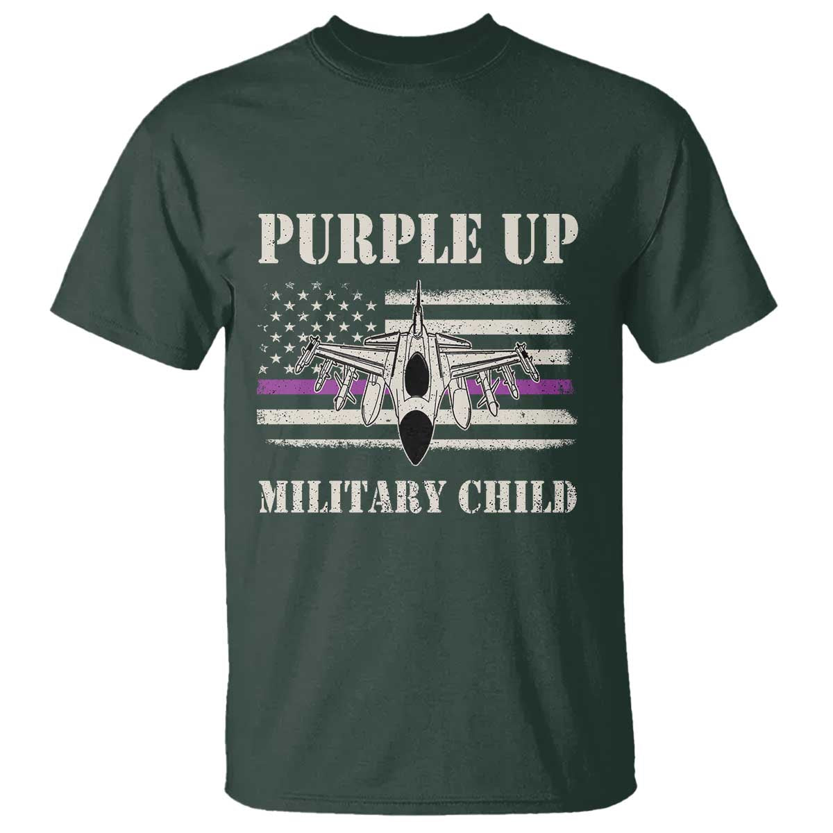 Purple Up For Military Kids T Shirt Month of Military Child Kids Air Force US Flag