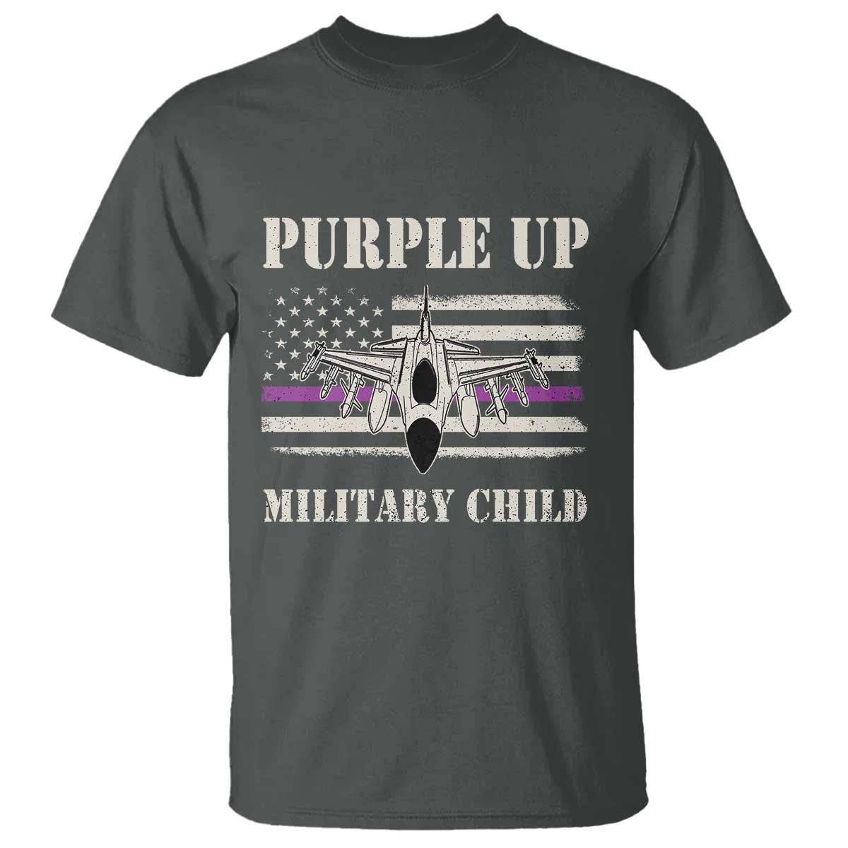 Purple Up For Military Kids T Shirt Month of Military Child Kids Air Force US Flag