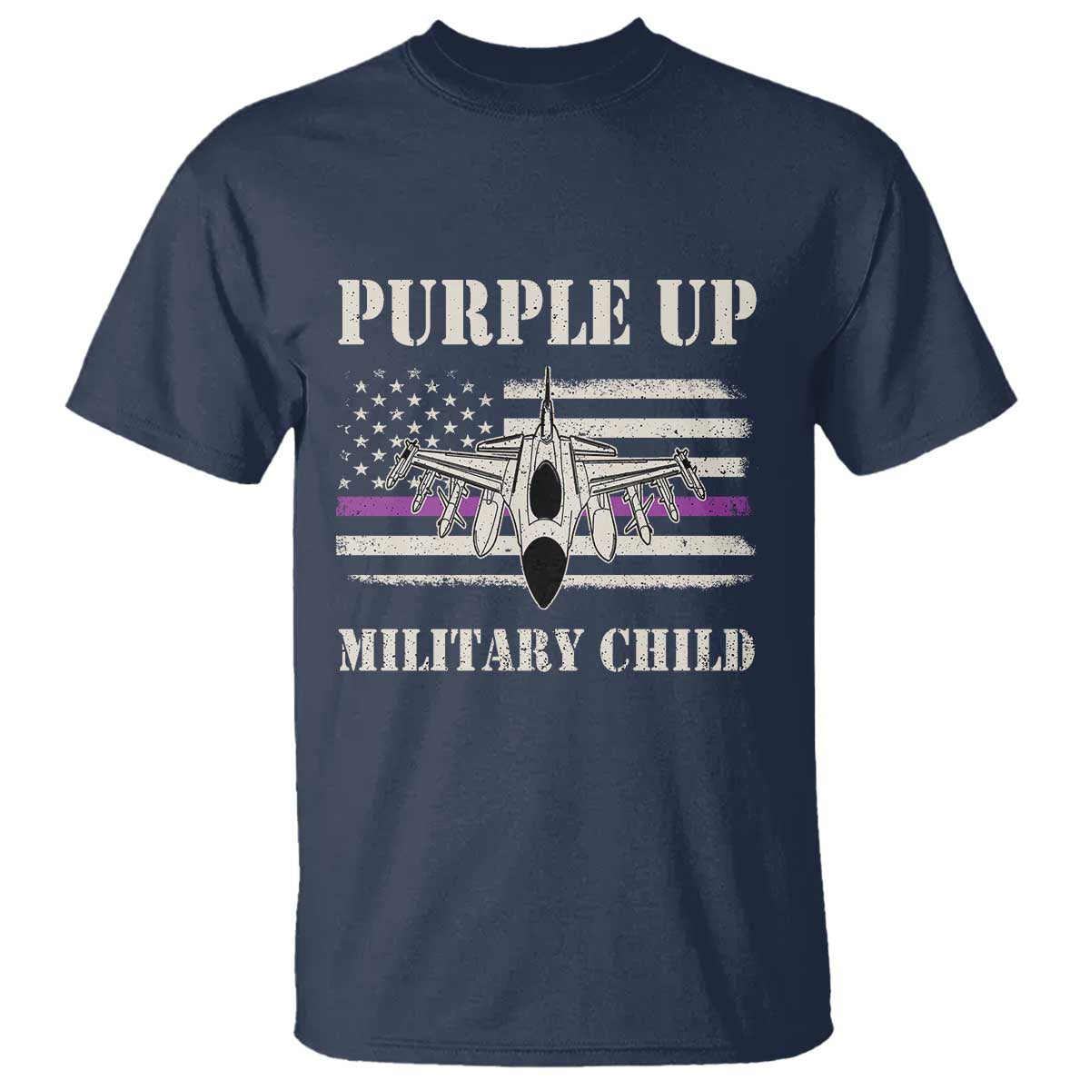 Purple Up For Military Kids T Shirt Month of Military Child Kids Air Force US Flag