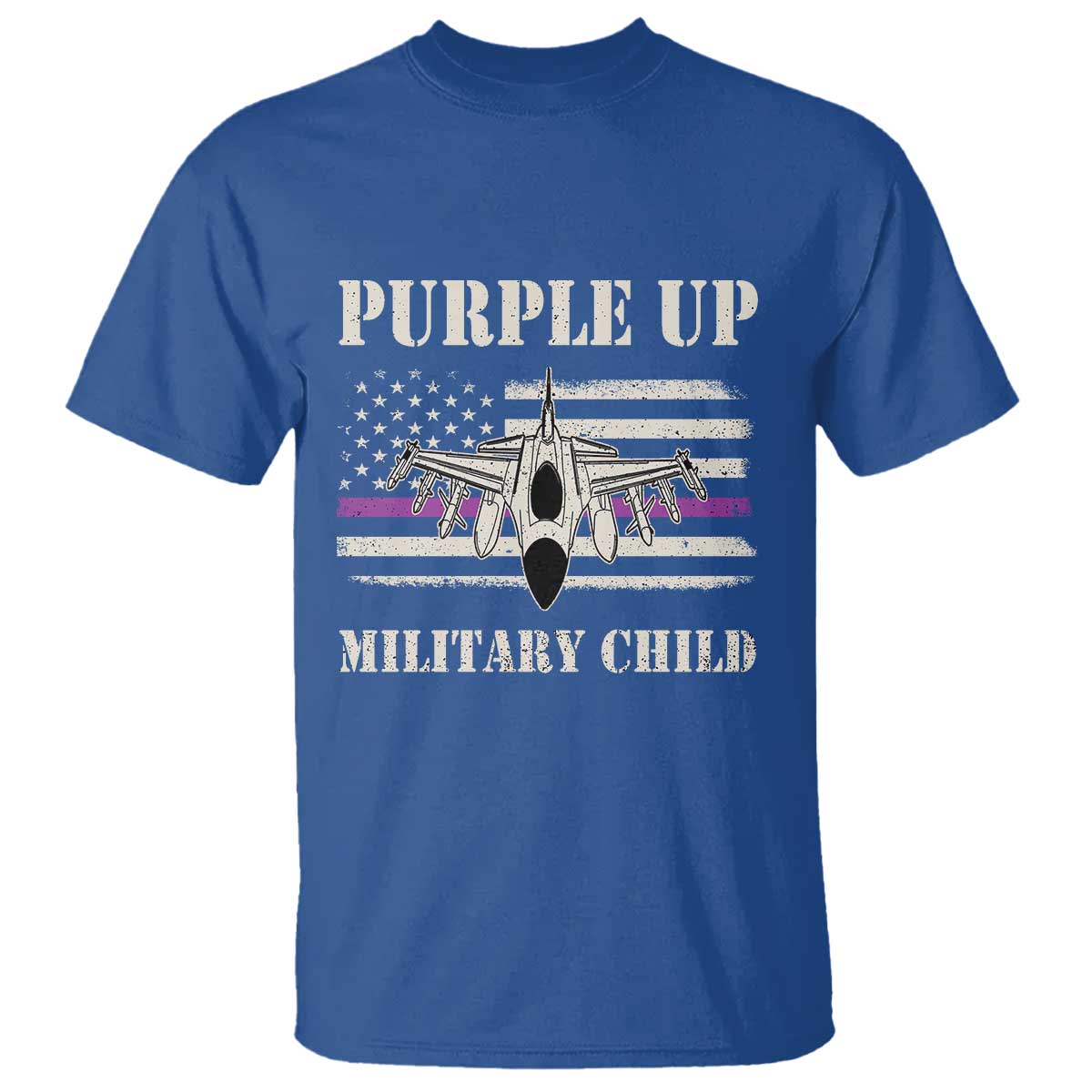 Purple Up For Military Kids T Shirt Month of Military Child Kids Air Force US Flag