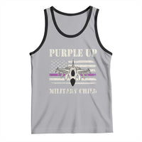 Purple Up For Military Kids Tank Top Month of Military Child Kids Air Force US Flag