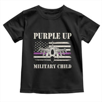 Purple Up For Military Kids Toddler T Shirt Month of Military Child Kids Air Force US Flag