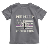 Purple Up For Military Kids Toddler T Shirt Month of Military Child Kids Air Force US Flag