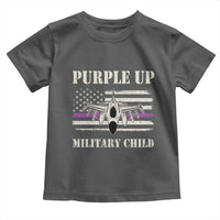 Purple Up For Military Kids Toddler T Shirt Month of Military Child Kids Air Force US Flag