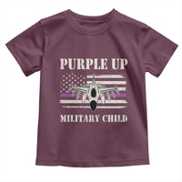 Purple Up For Military Kids Toddler T Shirt Month of Military Child Kids Air Force US Flag