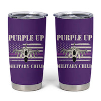 Purple Up For Military Kids Tumbler Cup Month of Military Child Kids Air Force US Flag