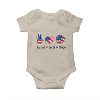 Funny Foxtrots Delta Tangos Baby Onesie American Flag Peace Sign Heart Sunflower