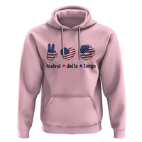 Funny Foxtrots Delta Tangos Hoodie American Flag Peace Sign Heart Sunflower