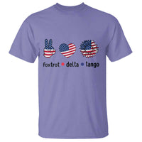 Funny Foxtrots Delta Tangos T Shirt American Flag Peace Sign Heart Sunflower