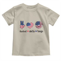 Funny Foxtrots Delta Tangos Toddler T Shirt American Flag Peace Sign Heart Sunflower