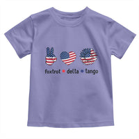 Funny Foxtrots Delta Tangos Toddler T Shirt American Flag Peace Sign Heart Sunflower