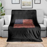 Spanish Pledge of Allegiance USA Flag Vintage Patriotic Graphic Throw Blanket American Patriot Promesa de Lealtad