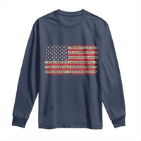Spanish Pledge of Allegiance USA Flag Vintage Patriotic Graphic Long Sleeve Shirt American Patriot Promesa de Lealtad