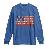 Spanish Pledge of Allegiance USA Flag Vintage Patriotic Graphic Long Sleeve Shirt American Patriot Promesa de Lealtad