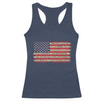 Spanish Pledge of Allegiance USA Flag Vintage Patriotic Graphic Racerback Tank Top American Patriot Promesa de Lealtad