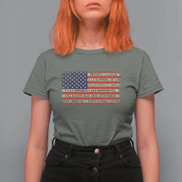 Spanish Pledge of Allegiance USA Flag Vintage Patriotic Graphic T Shirt For Women American Patriot Promesa de Lealtad