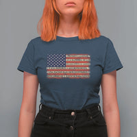 Spanish Pledge of Allegiance USA Flag Vintage Patriotic Graphic T Shirt For Women American Patriot Promesa de Lealtad