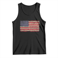 Spanish Pledge of Allegiance USA Flag Vintage Patriotic Graphic Tank Top American Patriot Promesa de Lealtad
