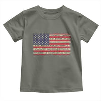 Spanish Pledge of Allegiance USA Flag Vintage Patriotic Graphic Toddler T Shirt American Patriot Promesa de Lealtad