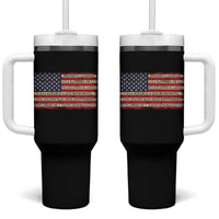 Spanish Pledge of Allegiance USA Flag Vintage Patriotic Graphic Tumbler With Handle American Patriot Promesa de Lealtad
