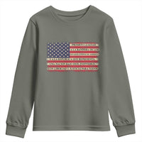 Spanish Pledge of Allegiance USA Flag Vintage Patriotic Graphic Youth Sweatshirt American Patriot Promesa de Lealtad