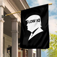 Low IQ Political Silhouette Profile Humor Garden Flag Satirical Politics Subtle Hate