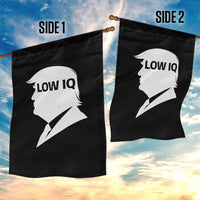 Low IQ Political Silhouette Profile Humor Garden Flag Satirical Politics Subtle Hate