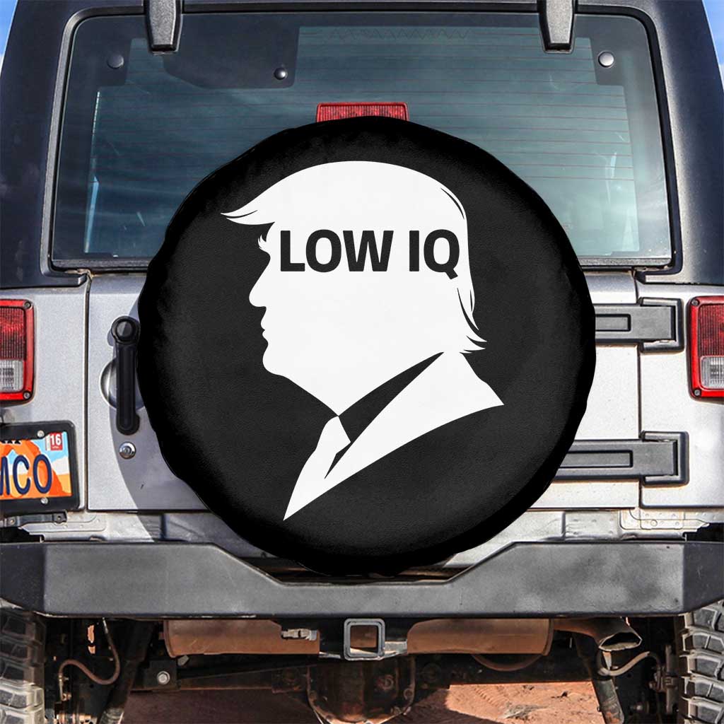 Low IQ Political Silhouette Profile Humor Spare Tire Cover Satirical Politics Subtle Hate