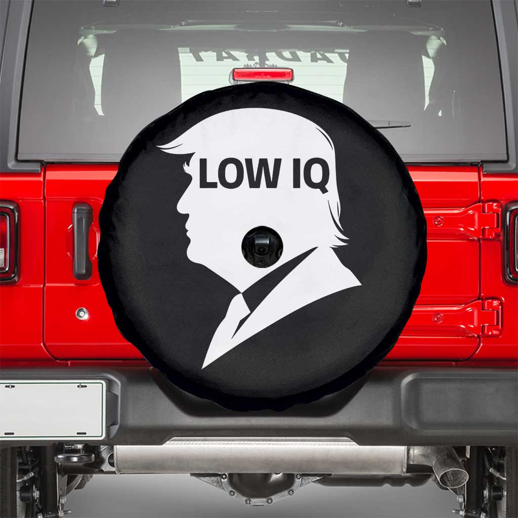 Low IQ Political Silhouette Profile Humor Spare Tire Cover Satirical Politics Subtle Hate