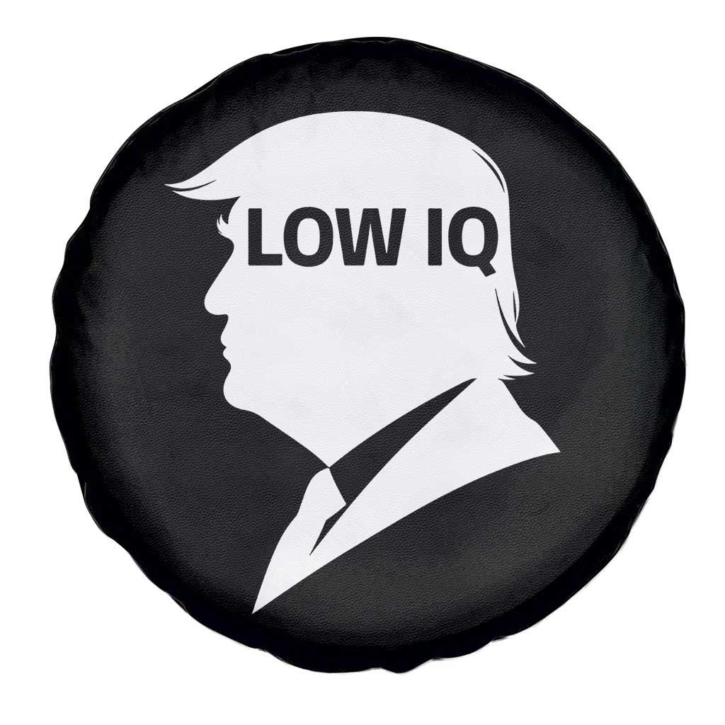 Low IQ Political Silhouette Profile Humor Spare Tire Cover Satirical Politics Subtle Hate