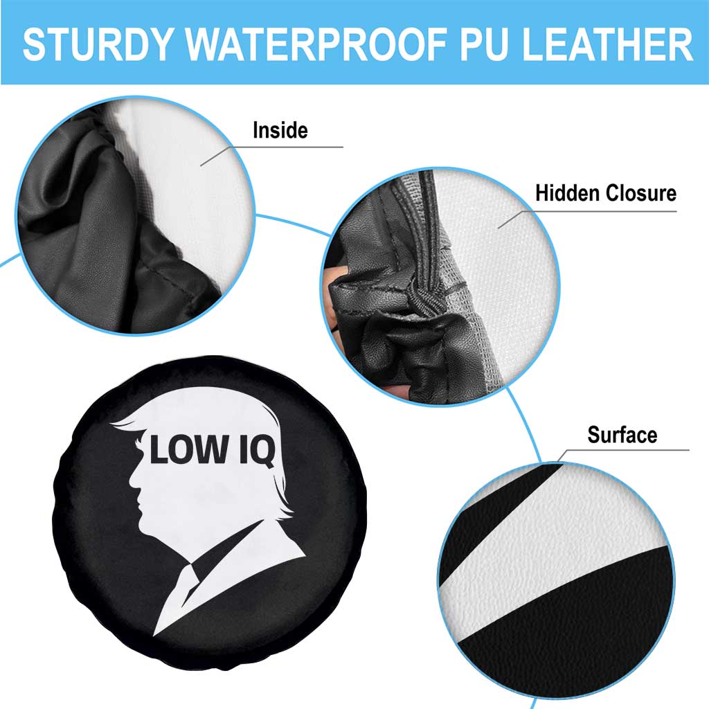 Low IQ Political Silhouette Profile Humor Spare Tire Cover Satirical Politics Subtle Hate