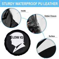 Low IQ Political Silhouette Profile Humor Spare Tire Cover Satirical Politics Subtle Hate