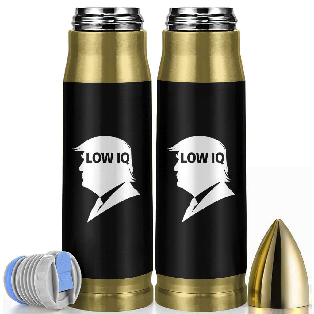 Low IQ Political Silhouette Profile Humor Bullet Tumbler Satirical Politics Subtle Hate