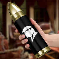 Low IQ Political Silhouette Profile Humor Bullet Tumbler Satirical Politics Subtle Hate