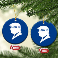 Low IQ Political Silhouette Profile Humor Ceramic Ornament Satirical Politics Subtle Hate