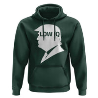 Low IQ Political Silhouette Profile Humor Hoodie Satirical Politics Subtle Hate
